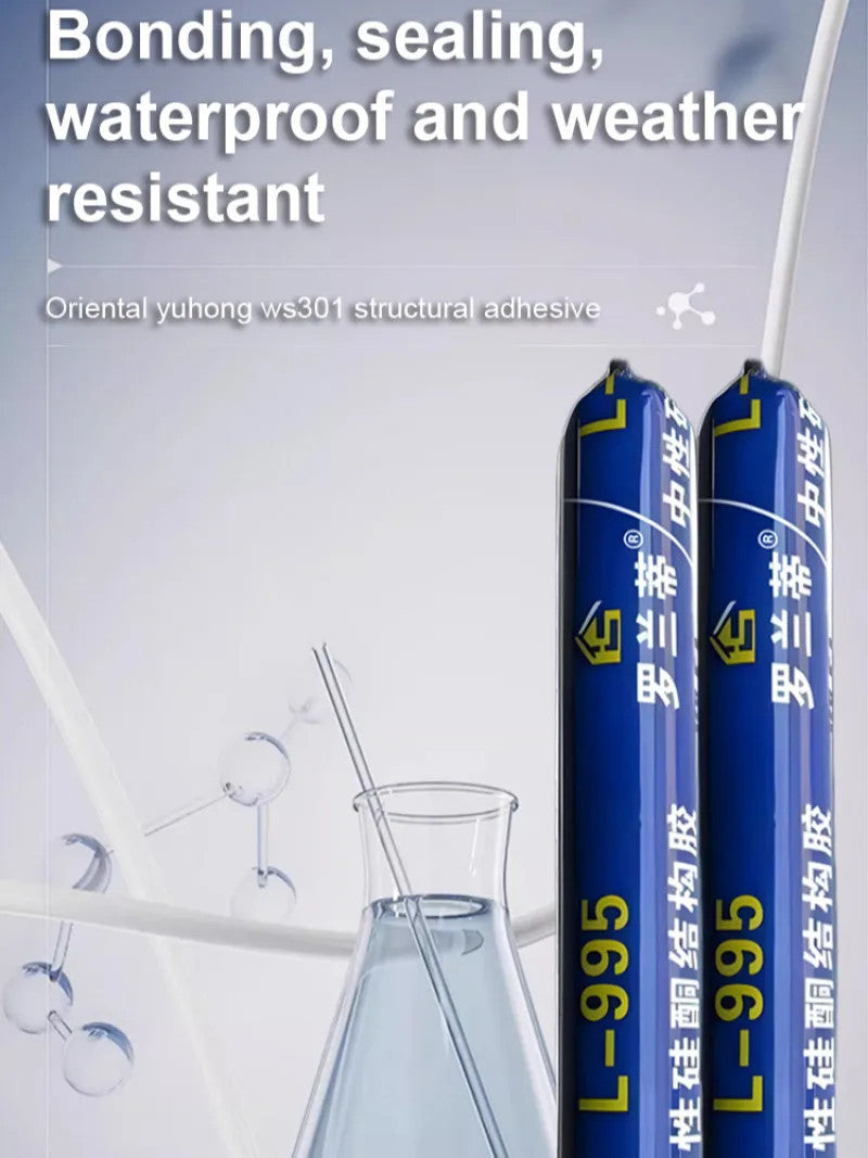 700g Glass Glue Strong Waterproof Sealant Outdoor Wall Crack Repair Glue 995 High Viscosity Sun Protection Structural Adhesive