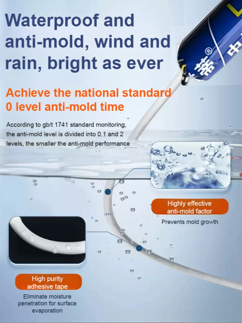 700g Glass Glue Strong Waterproof Sealant Outdoor Wall Crack Repair Glue 995 High Viscosity Sun Protection Structural Adhesive