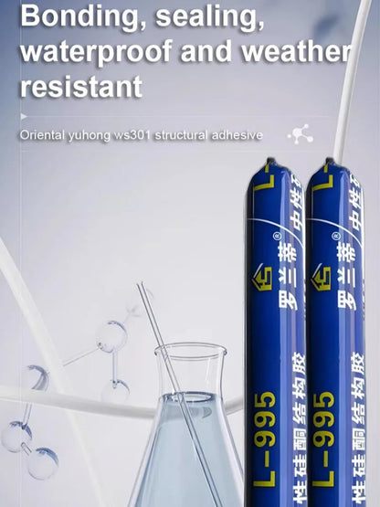 700g Glass Glue Strong Waterproof Sealant Outdoor Wall Crack Repair Glue 995 High Viscosity Sun Protection Structural Adhesive
