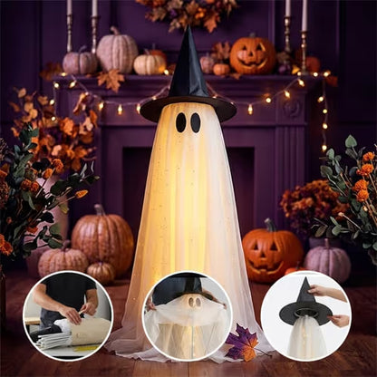 Halloween Spooky Lighted Ghost Decor Set