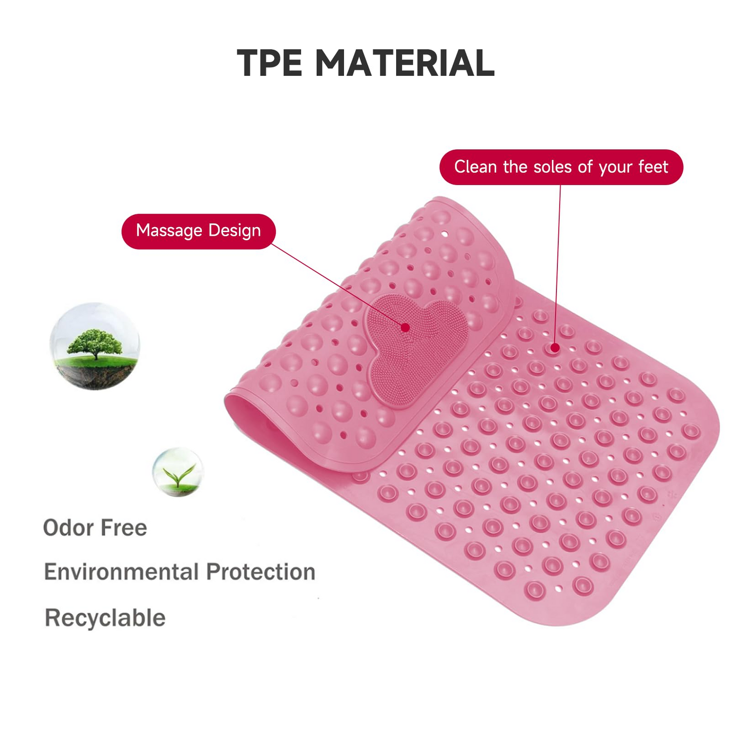 ⚡Limited Deal 44% OFF🔥 360° Foot Scrubber Shower Mat – Suction Cup Non-Slip Safety
