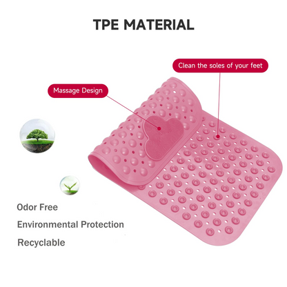 ⚡Limited Deal 44% OFF🔥 360° Foot Scrubber Shower Mat – Suction Cup Non-Slip Safety
