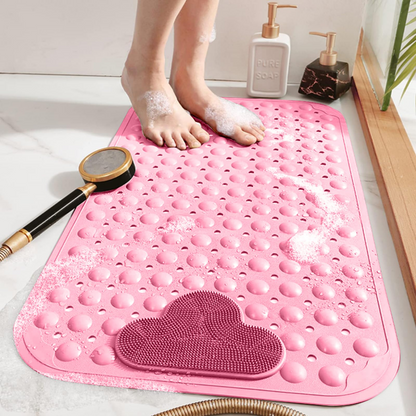 ⚡Limited Deal 44% OFF🔥 360° Foot Scrubber Shower Mat – Suction Cup Non-Slip Safety