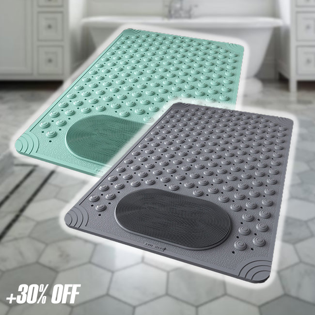 ⚡Limited Deal 44% OFF🔥 360° Foot Scrubber Shower Mat – Suction Cup Non-Slip Safety