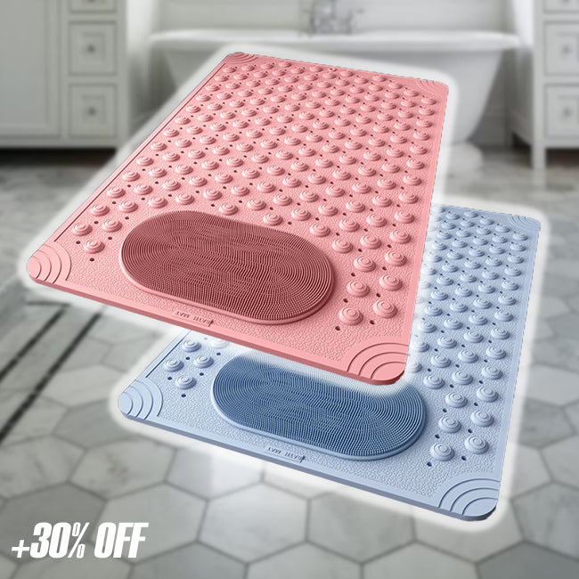 ⚡Limited Deal 44% OFF🔥 360° Foot Scrubber Shower Mat – Suction Cup Non-Slip Safety