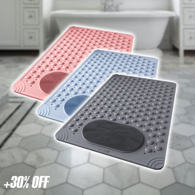 ⚡Limited Deal 44% OFF🔥 360° Foot Scrubber Shower Mat – Suction Cup Non-Slip Safety