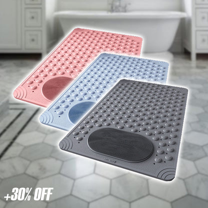 ⚡Limited Deal 44% OFF🔥 360° Foot Scrubber Shower Mat – Suction Cup Non-Slip Safety