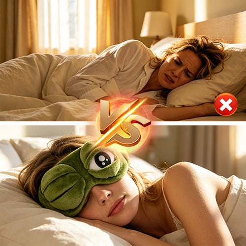 🐸40% OFF!💤Soft Funny Frog 3D Sleep Mask