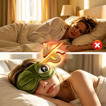 🐸40% OFF!💤Soft Funny Frog 3D Sleep Mask