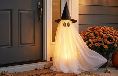 Halloween Spooky Lighted Ghost Decor Set