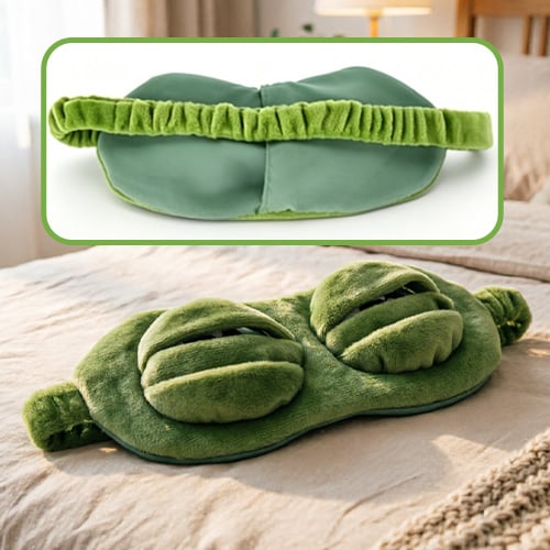 🐸40% OFF!💤Soft Funny Frog 3D Sleep Mask