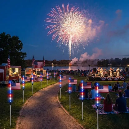 🔥Last Day 50% OFF 🔥MADE IN USA-8-Piece Flag Light Set🔥 – 4th of July Decorations✨