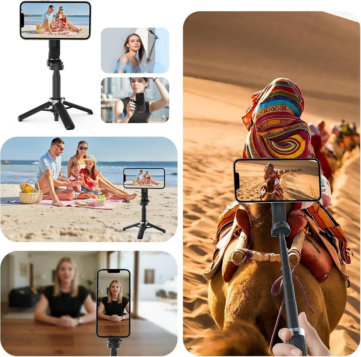 Mini 4-in-1 Magnetic Selfie Tripod