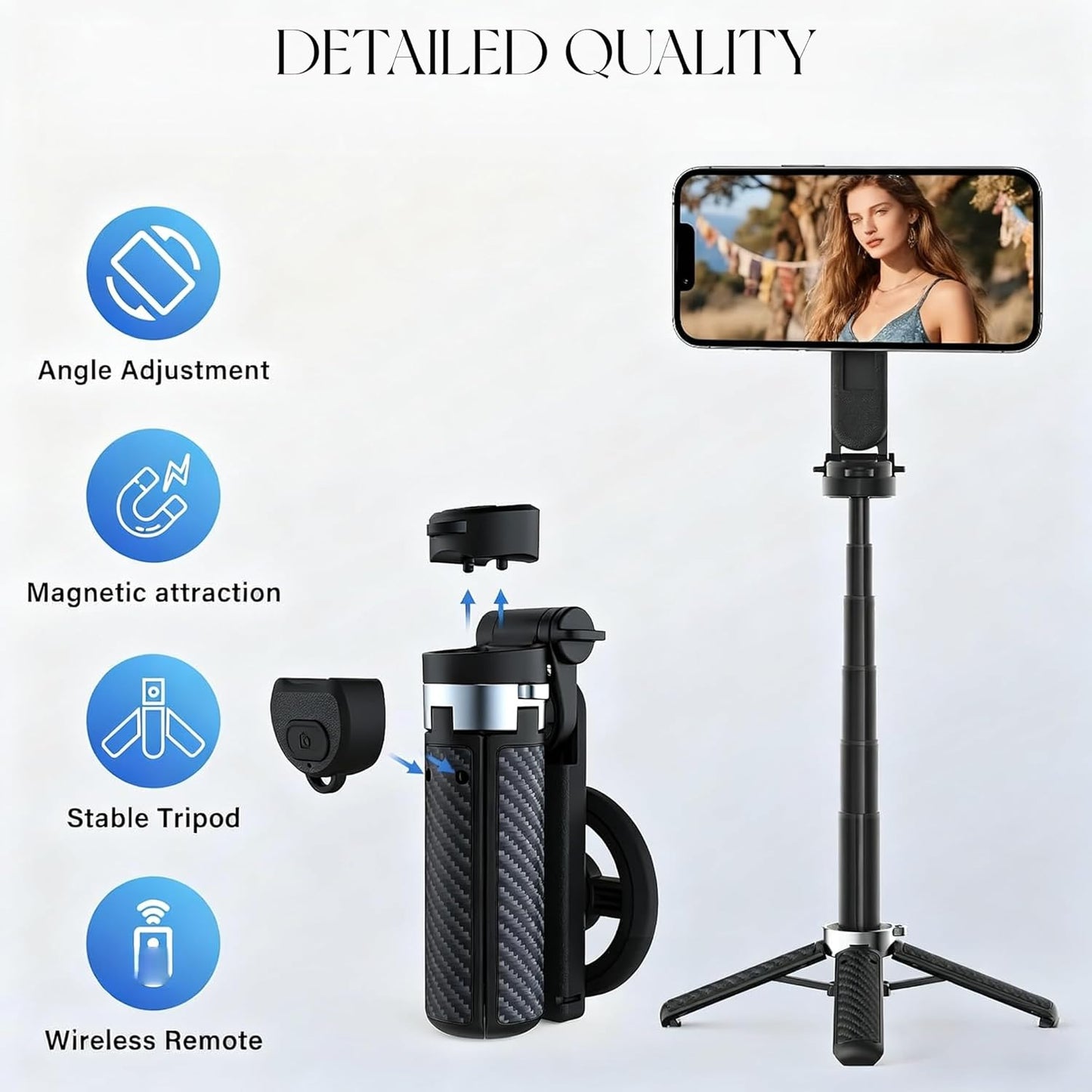 Mini 4-in-1 Magnetic Selfie Tripod
