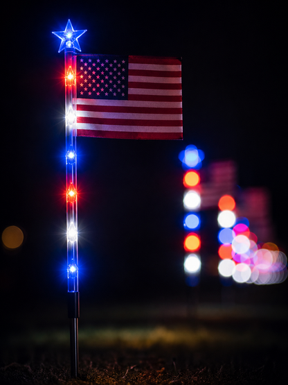 🔥Last Day 50% OFF 🔥MADE IN USA-8-Piece Flag Light Set🔥 – 4th of July Decorations✨