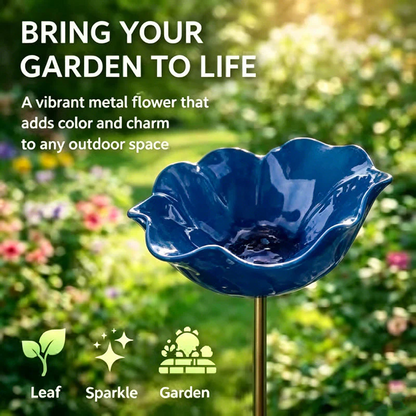 🔥Last Day 55% OFF 🔥 Colorful Metal Flower Stake for Birds, Bees & Butterflies