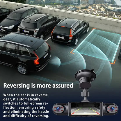 ⚡Flash Sale 35% OFF🔥 Full view 4 Channel Car Dash Cam 1080P HD DVR Night Vision