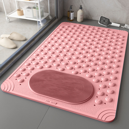 ⚡Limited Deal 44% OFF🔥 360° Foot Scrubber Shower Mat – Suction Cup Non-Slip Safety