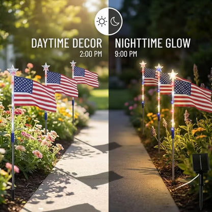 🔥Last Day 50% OFF 🔥MADE IN USA-8-Piece Flag Light Set🔥 – 4th of July Decorations✨