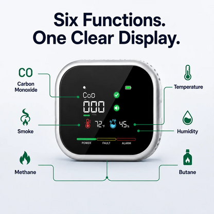 Neravio® 6-in-1 Combustible Gas Detector