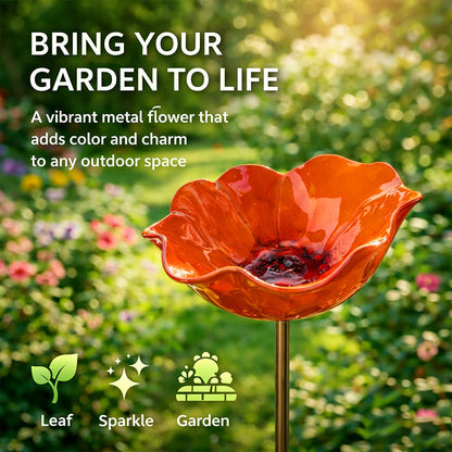 🔥Last Day 55% OFF 🔥 Colorful Metal Flower Stake for Birds, Bees & Butterflies